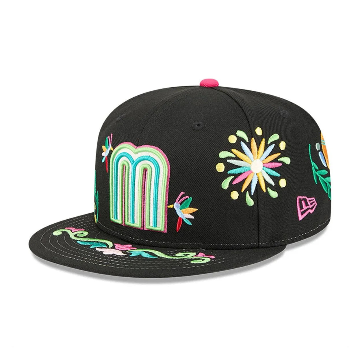 Mexico World Baseball Classic WBC Latin Embroidery All Over Black 59Fifty Fitted