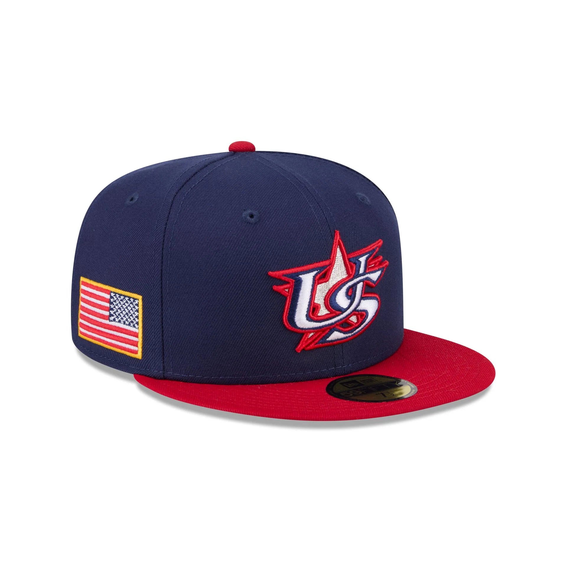 USA WBC 2026 USA Flag SP Blue Red 2 Tone 59Fifty Fitted
