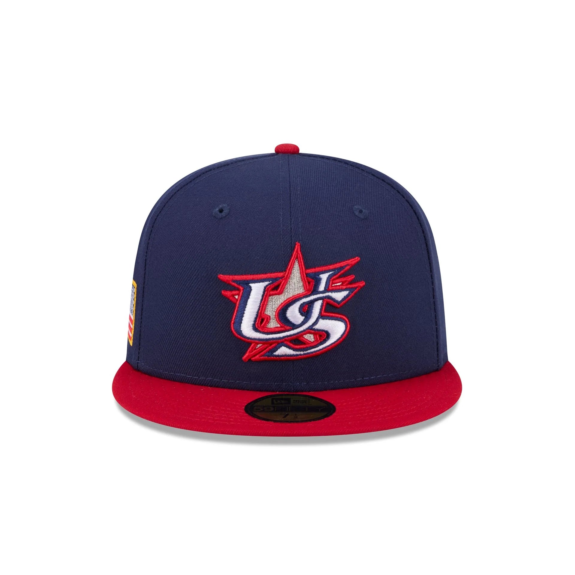 USA WBC 2026 USA Flag SP Blue Red 2 Tone 59Fifty Fitted
