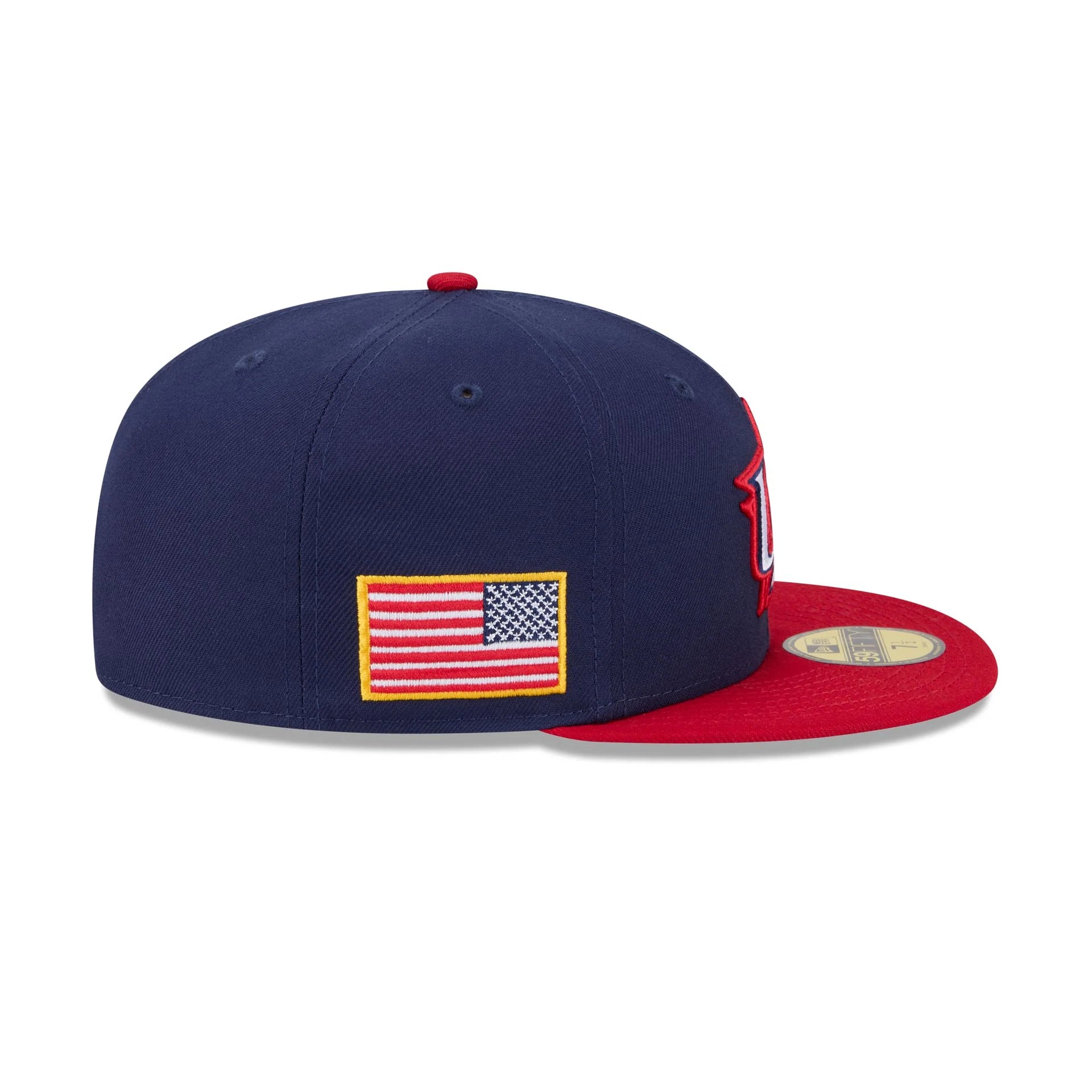 USA WBC 2026 USA Flag SP Blue Red 2 Tone 59Fifty Fitted