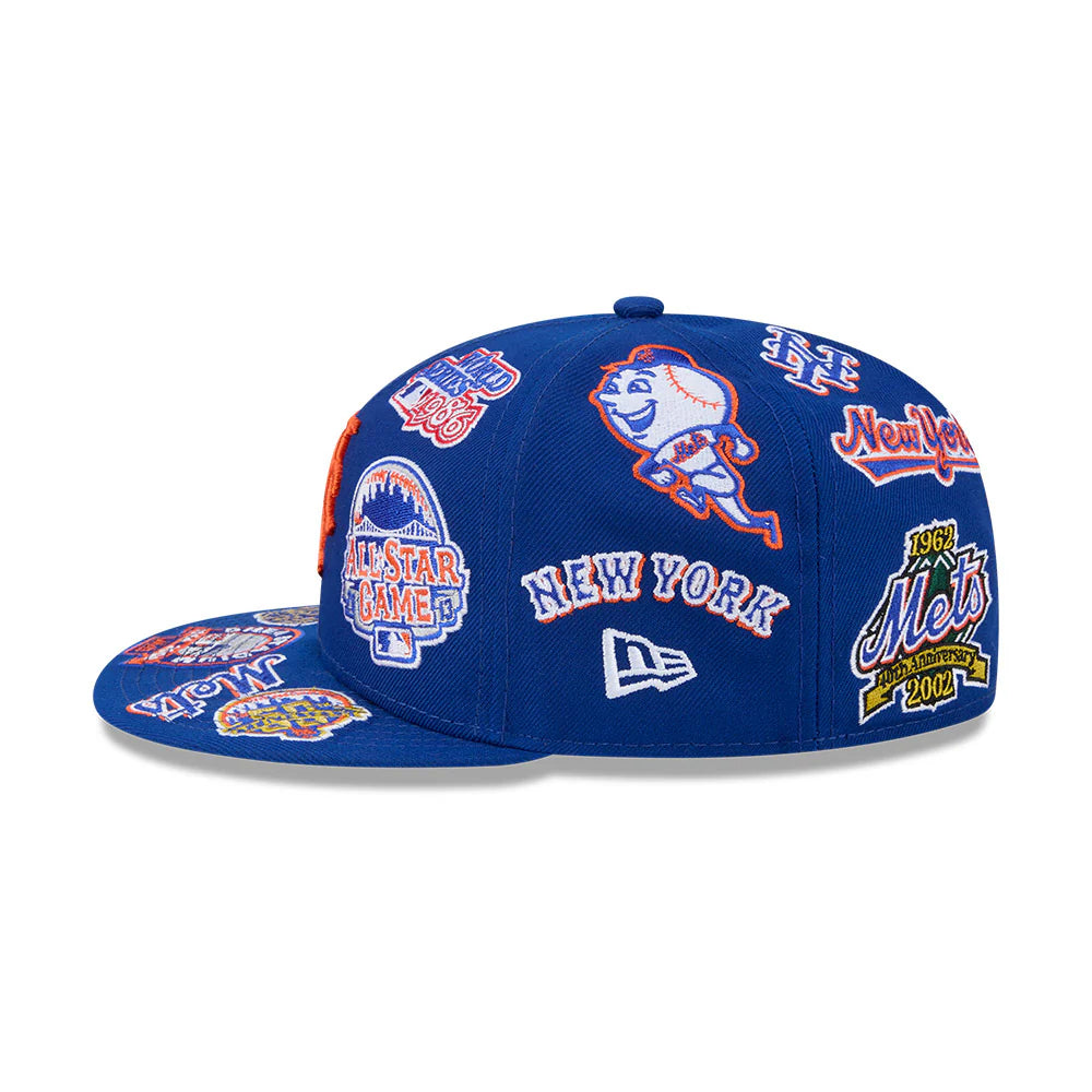 New York Mets All Over Team Color 59Fifty Fitted