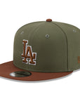 Los Angeles Dodgers Olive Dark Auburn Color Pack 9Fifty Snapback
