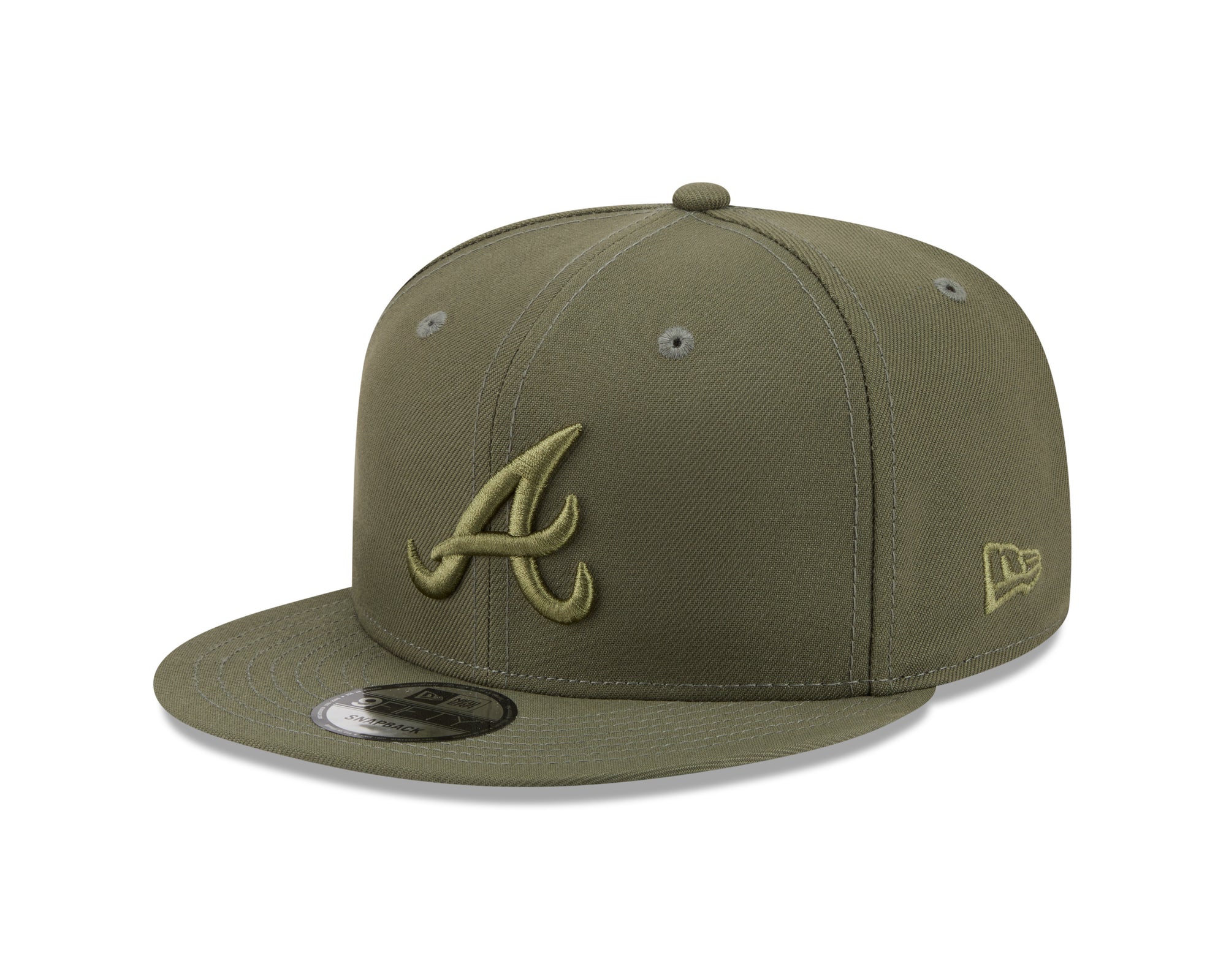 Atlanta Braves Olive Tonal Color Pack 9Fifty Snapback