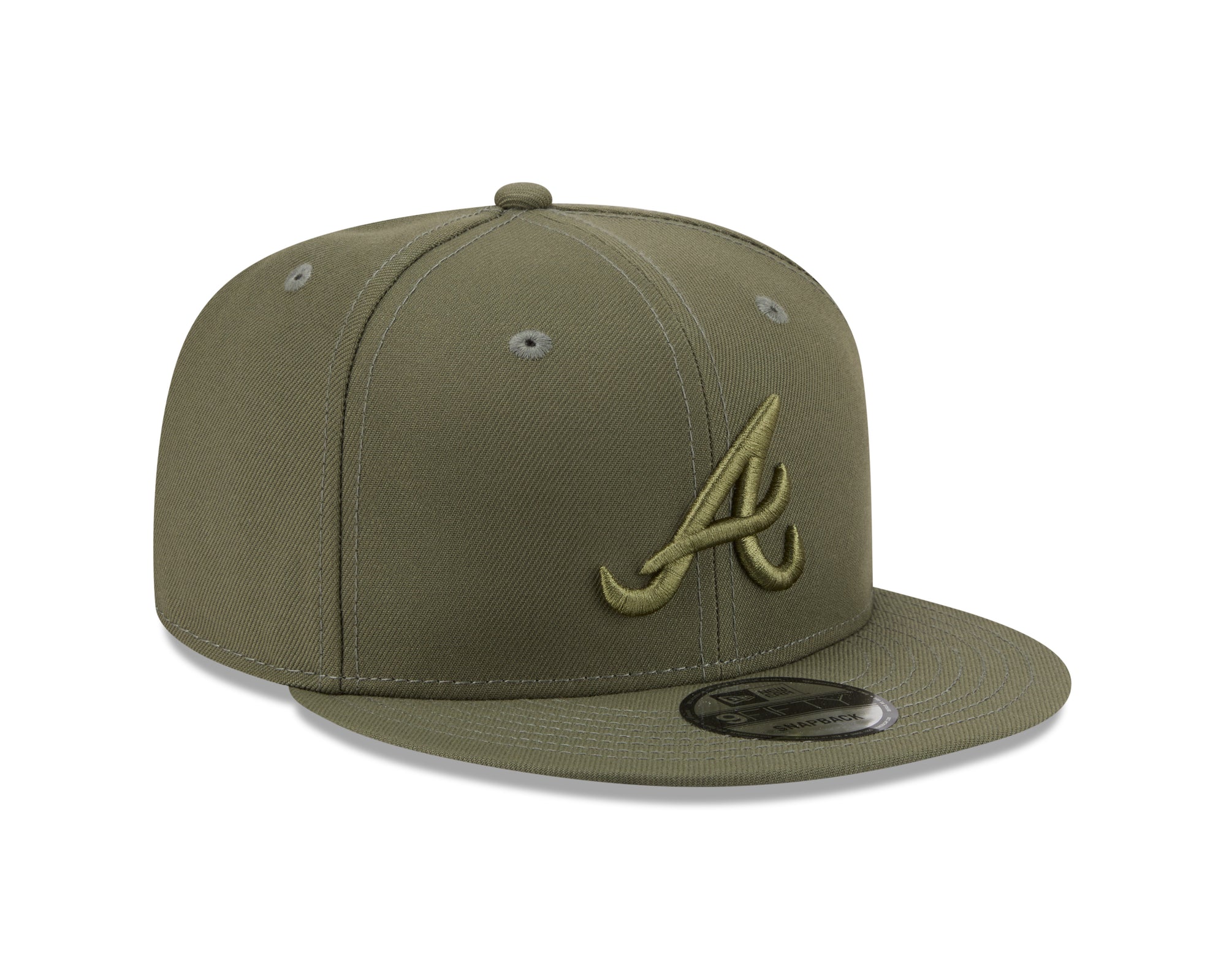 Atlanta Braves Olive Tonal Color Pack 9Fifty Snapback