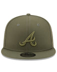 Atlanta Braves Olive Tonal Color Pack 9Fifty Snapback