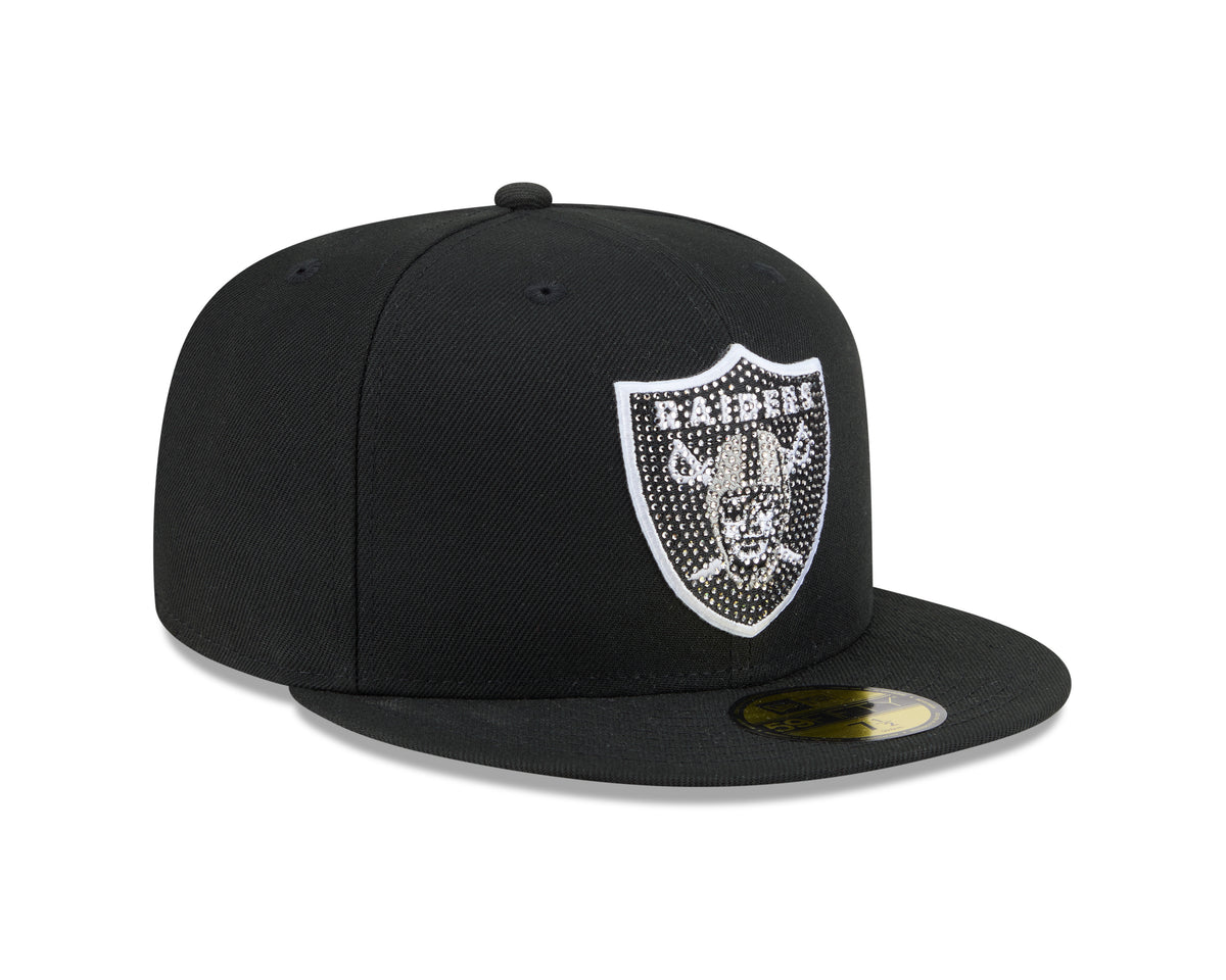 Las Vegas Raiders Rhinestone Badge Black 59Fifty Fitted