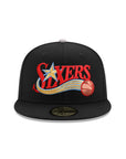 Philadelphia 76ers Black Metallic Gold Star SP 59Fifty Fitted