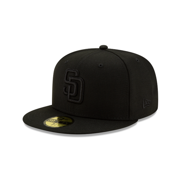 San Diego Padres MLB Basic Black on Black 59Fifty Fitted