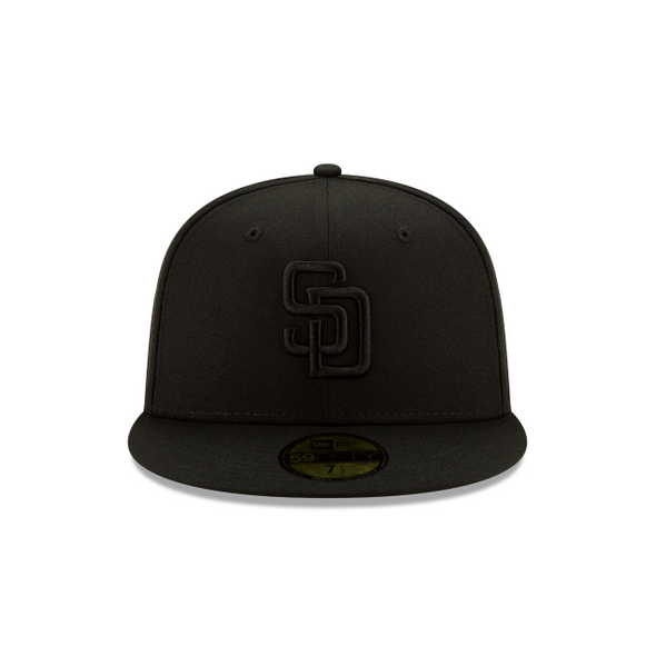 San Diego Padres MLB Basic Black on Black 59Fifty Fitted