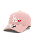 Los Angeles Dodgers Pink Rouge Heart 9Twenty Adjustable Strapback