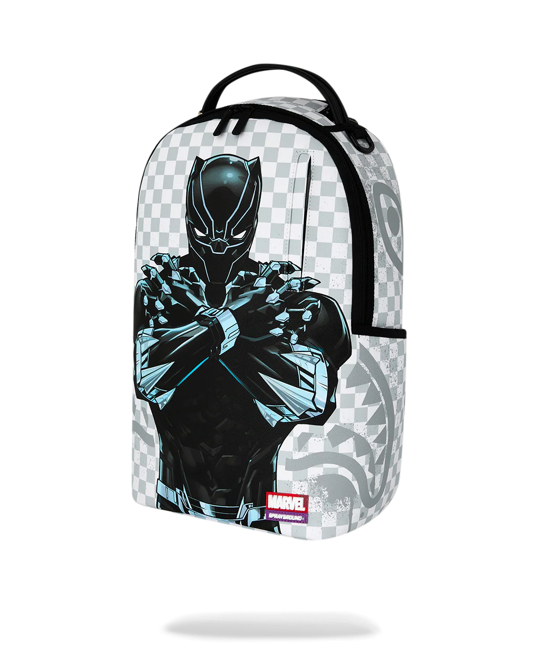 SprayGround Marvel Black Panther Wakanda Forever On White Check DLXSV Backpack