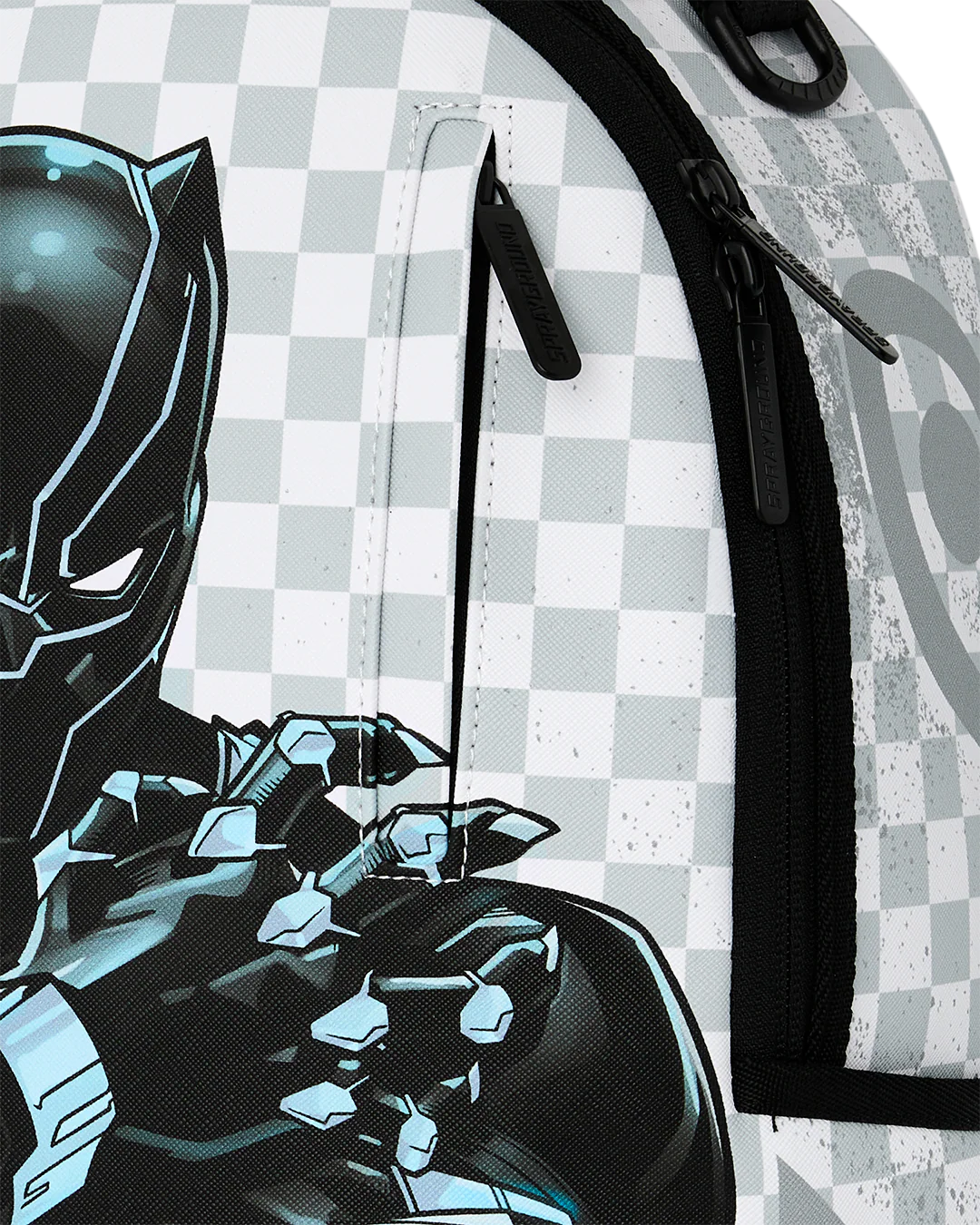 SprayGround Marvel Black Panther Wakanda Forever On White Check DLXSV Backpack