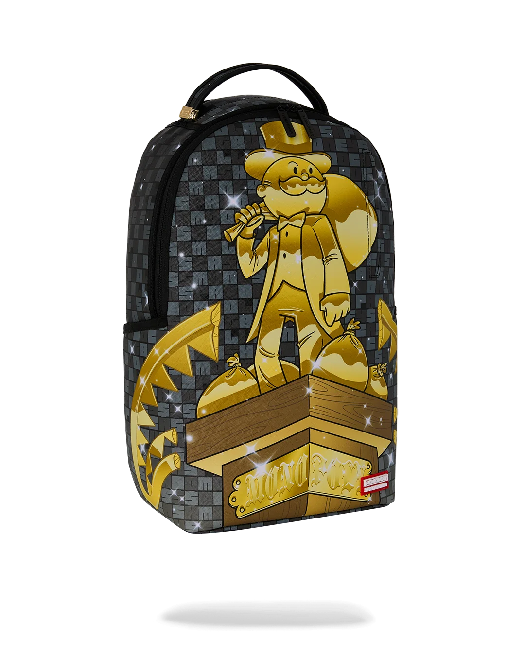 SprayGround Monopoly Get The Gold Statue DLXSV Backpack
