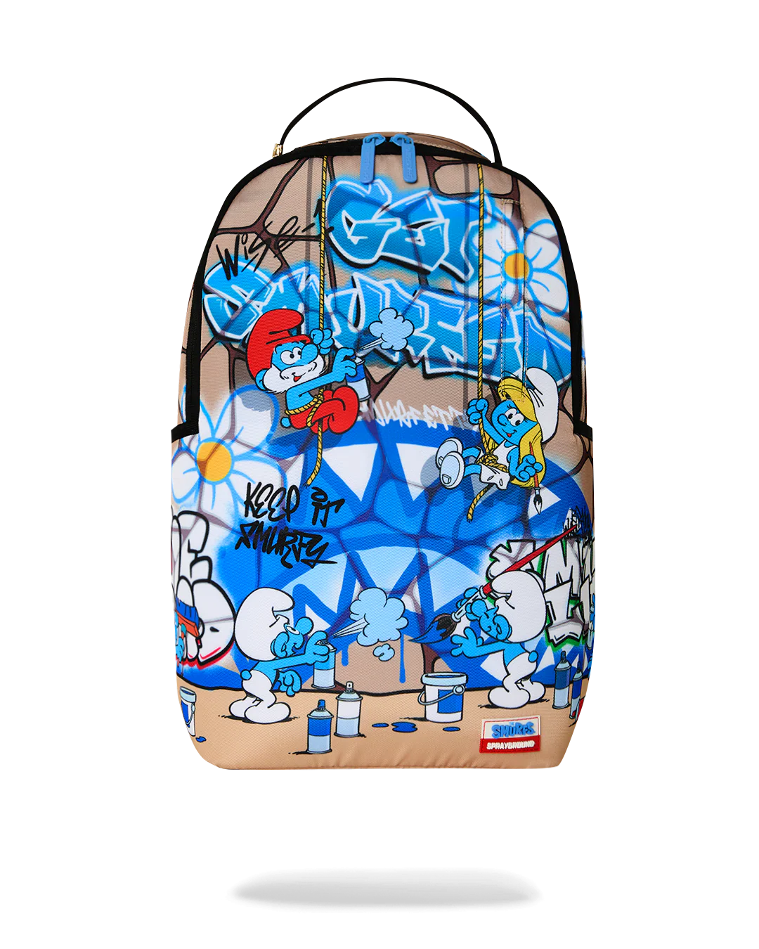 SprayGround Smurfs Big Mural Art Party DLXSR Backpack