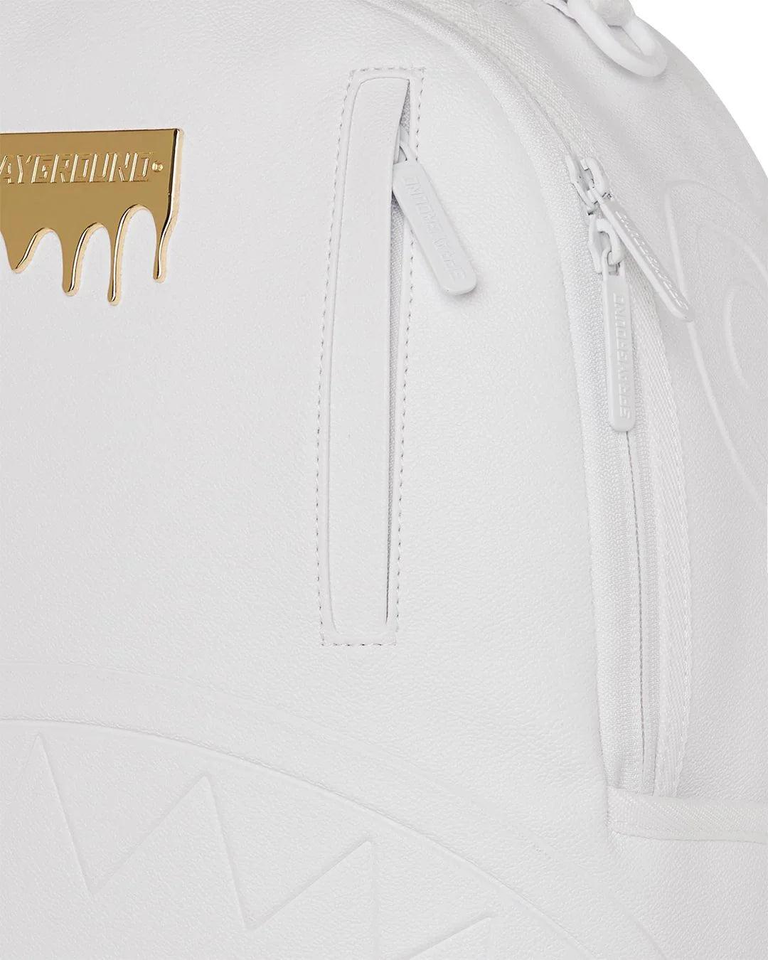 SprayGround Gold Brick Luxe White DLXSV Backpack