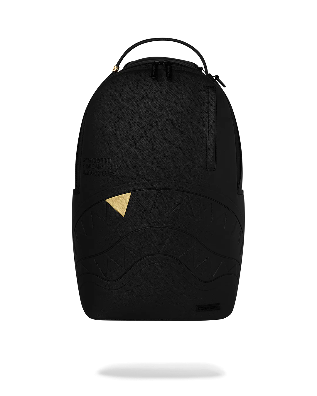 SprayGround Blacked Out Embossed Gold Tooth DLXSV Backpack