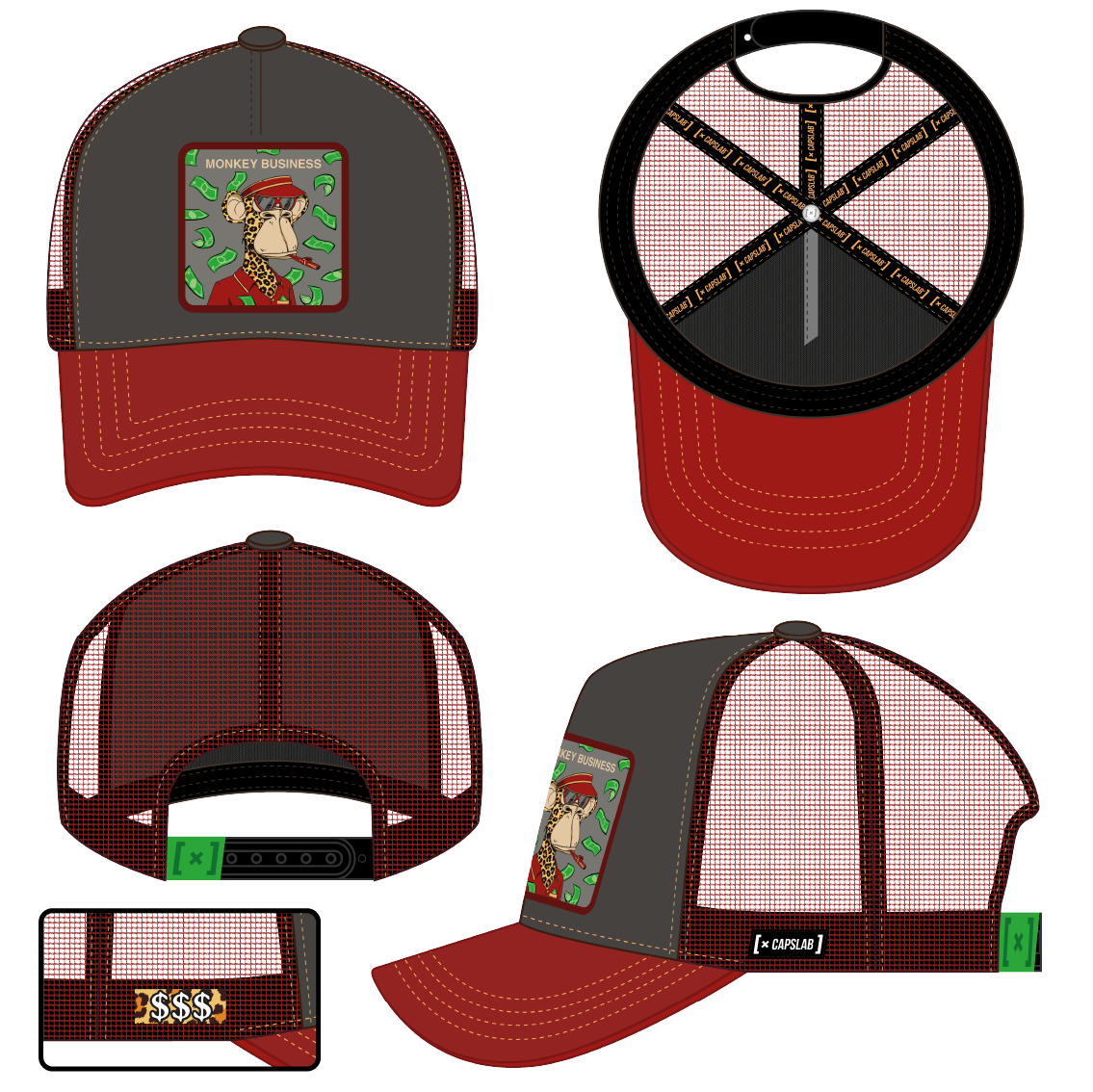 CAPSLAB X Bored of Directors NFT Monkey Business Trucker Hat