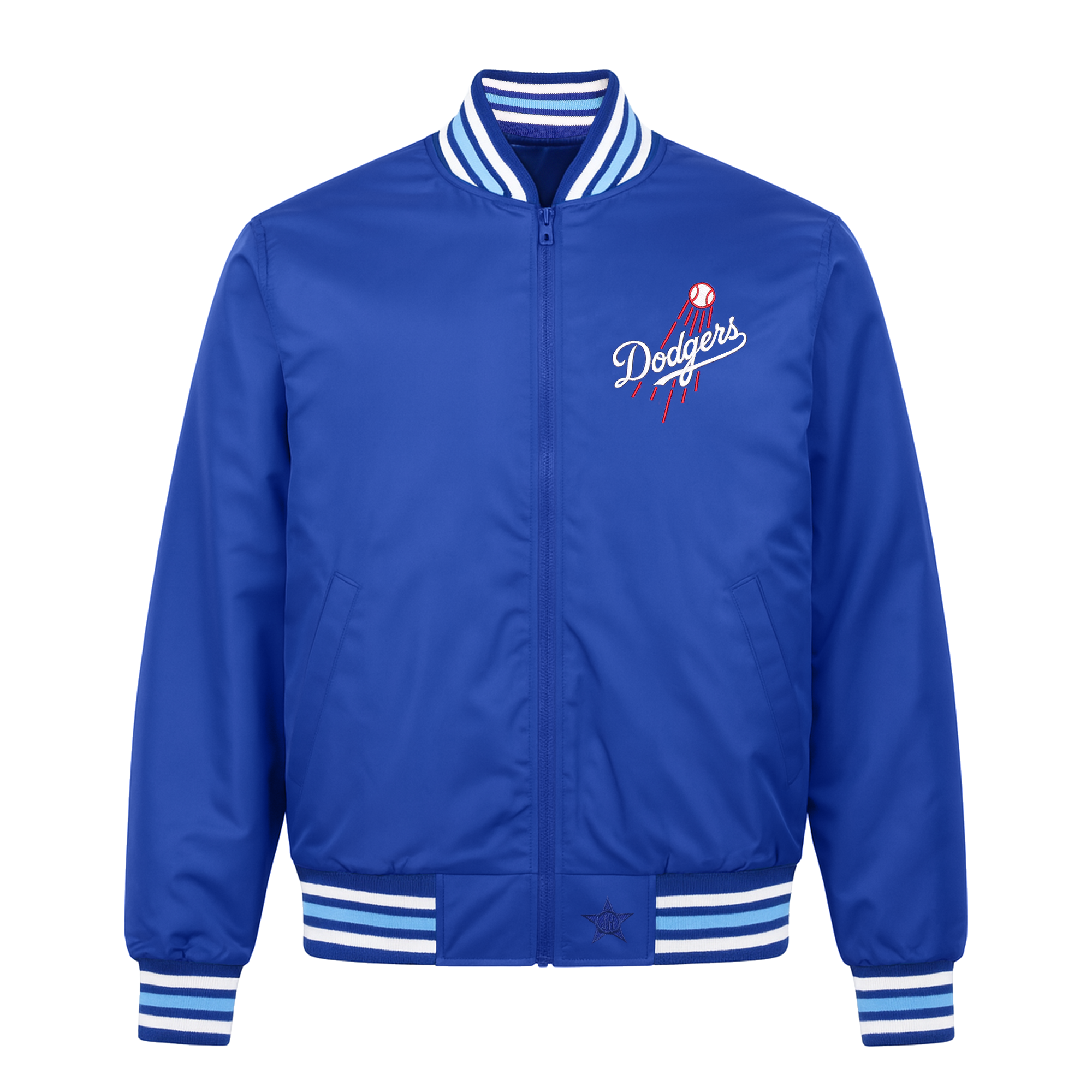 Los Angeles Dodgers Blue Tan 2 Tone Reversible Twill Jacket