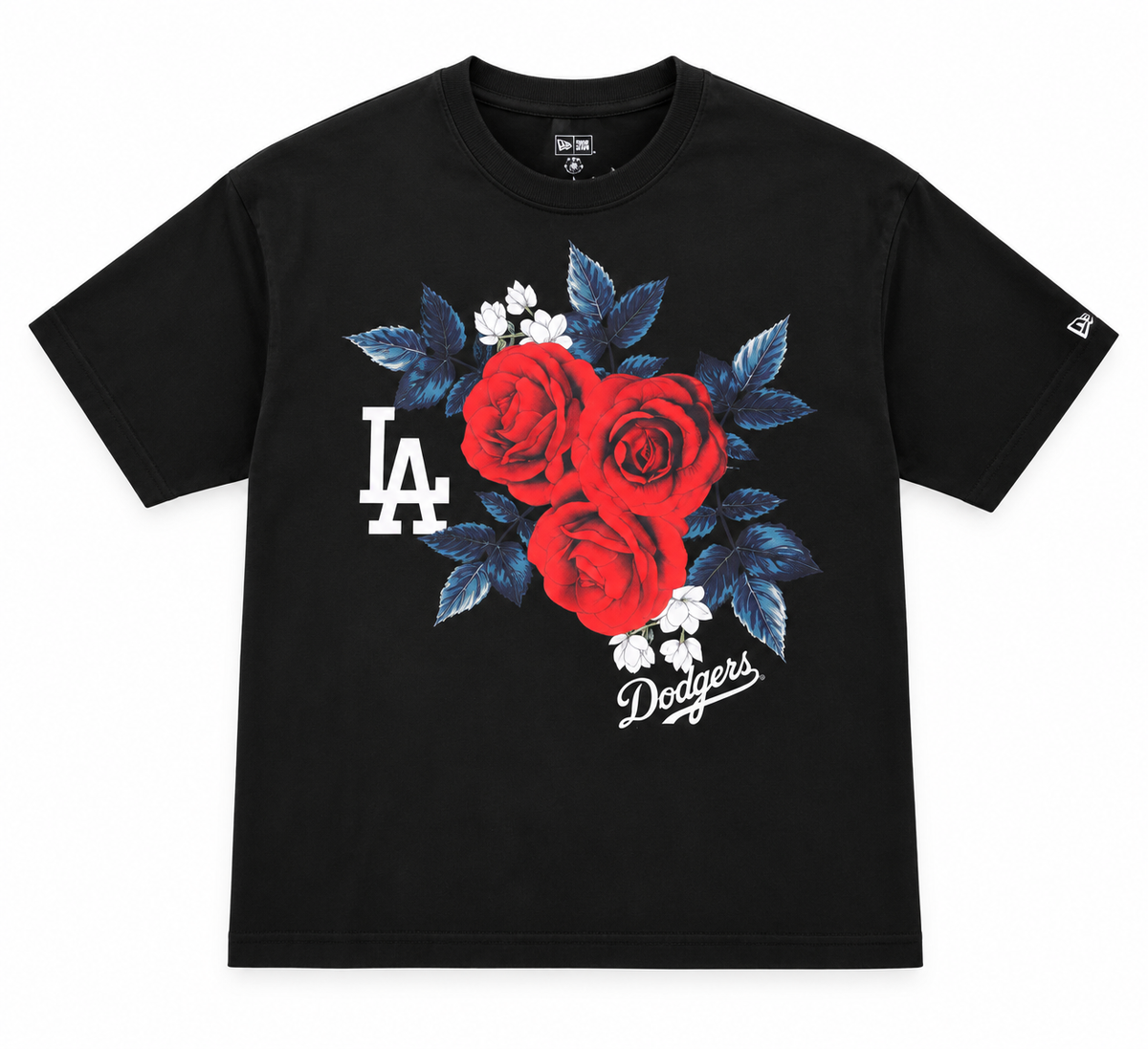 New Era Los Angeles Dodgers Black Roses Tee