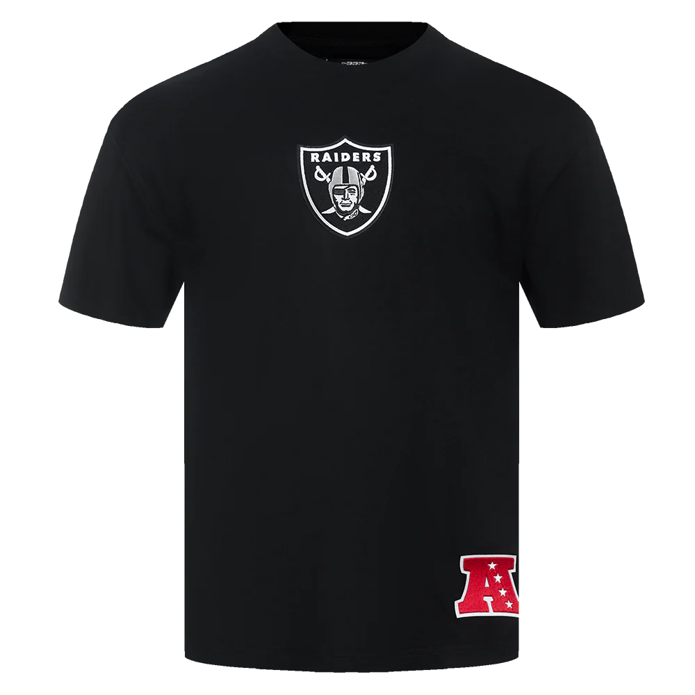 Pro Standard Las Vegas Raiders Wingspan Drop Shoulder Black White Tee