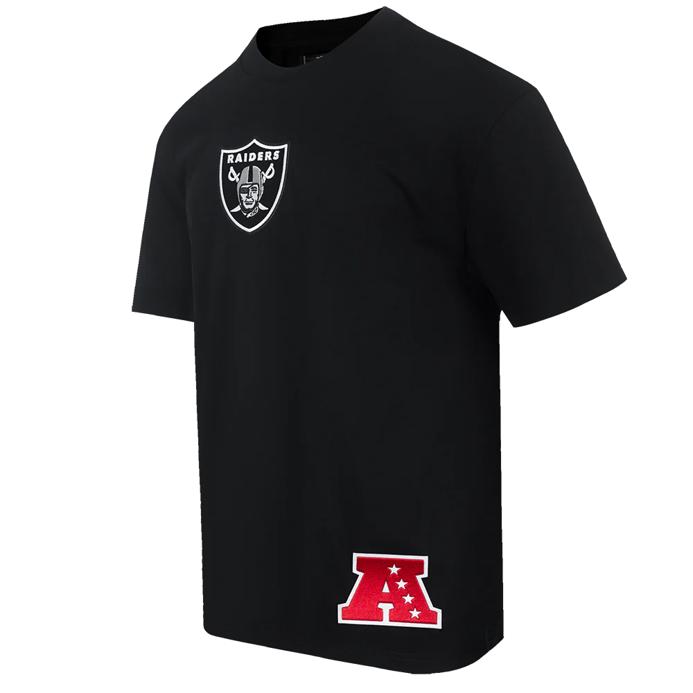 Pro Standard Las Vegas Raiders Wingspan Drop Shoulder Black White Tee