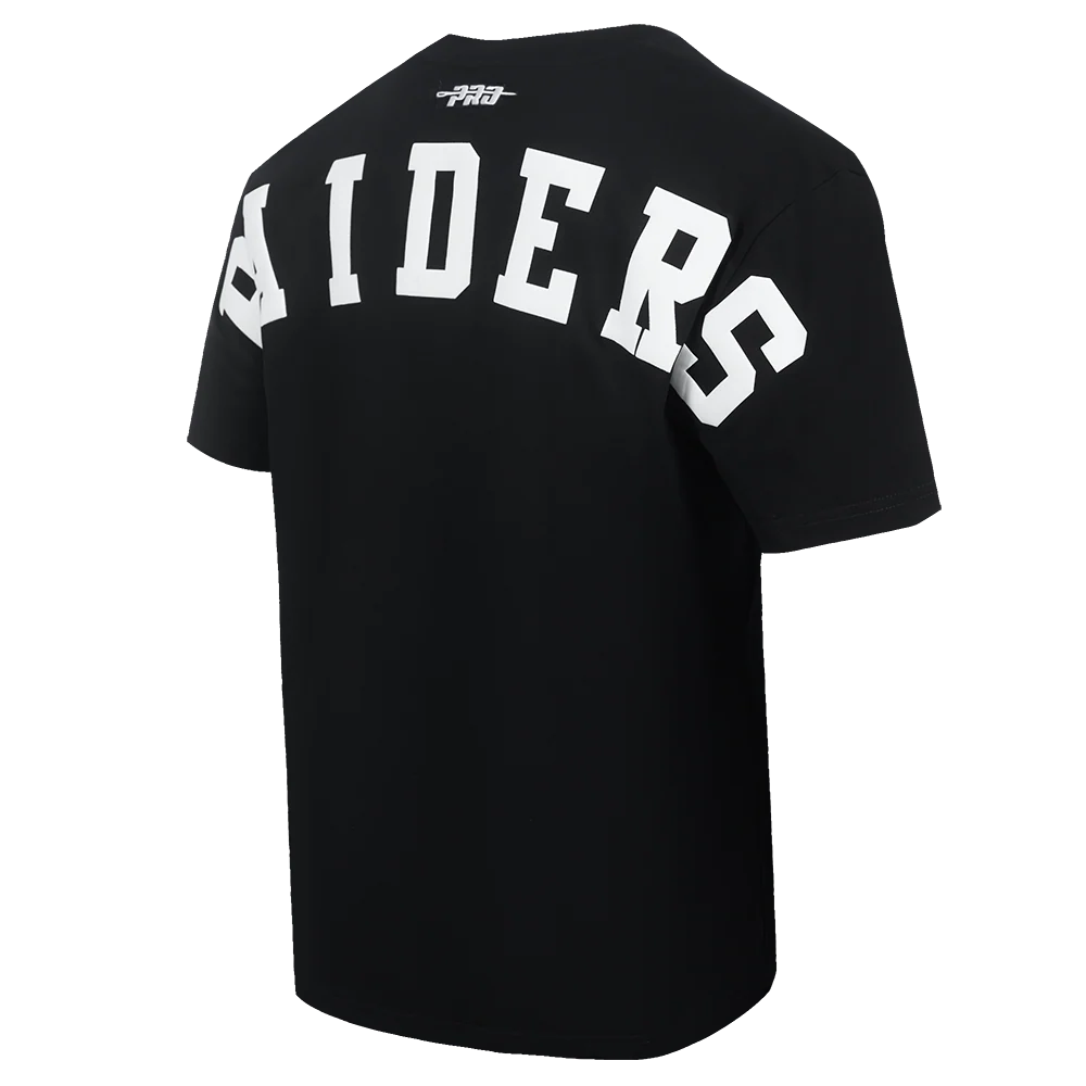 Pro Standard Las Vegas Raiders Wingspan Drop Shoulder Black White Tee