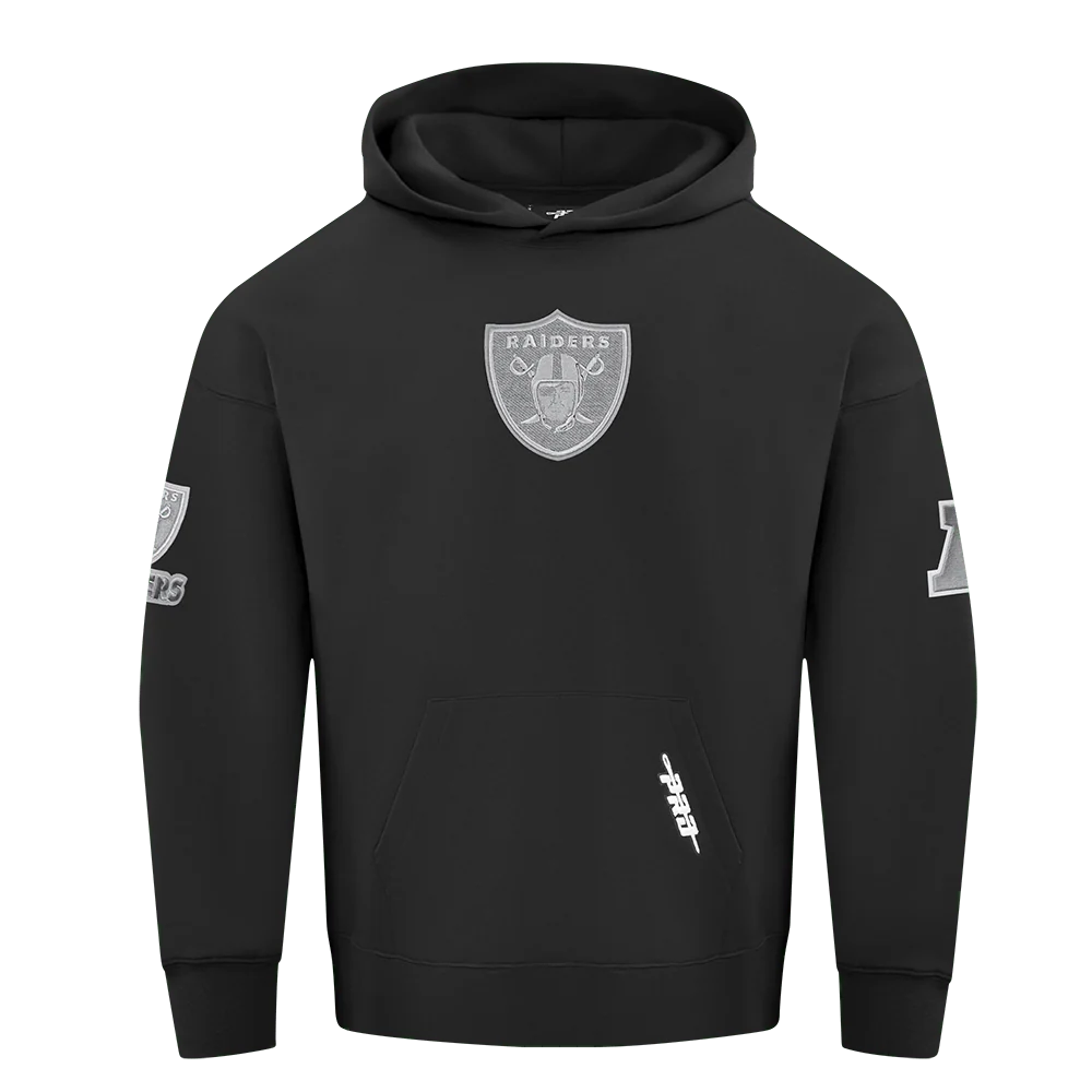 Pro Standard Las Vegas Raiders Reverse French Terry Drop Shoulder Black Hoody