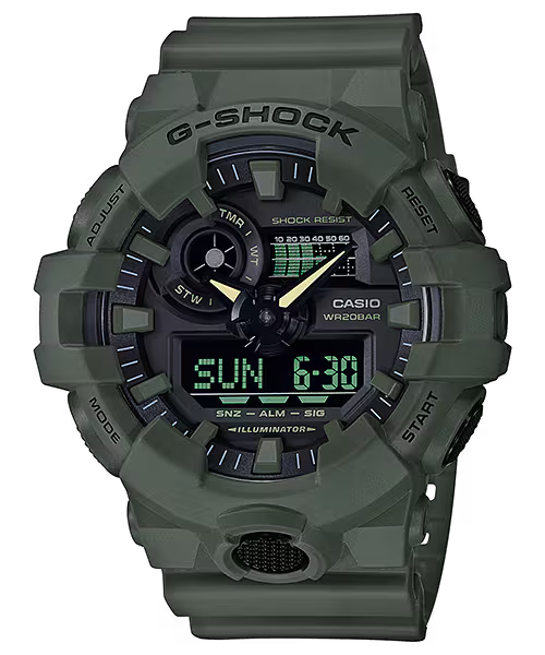 G-SHOCK Analog-Digital Utility Olive Green Resin Watch