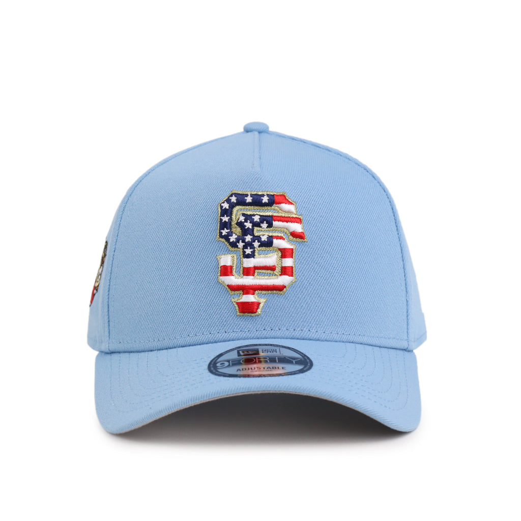 San Francisco Giants Sky Blue USA 250th Anniversary SP 9Forty A-Frame Snapback