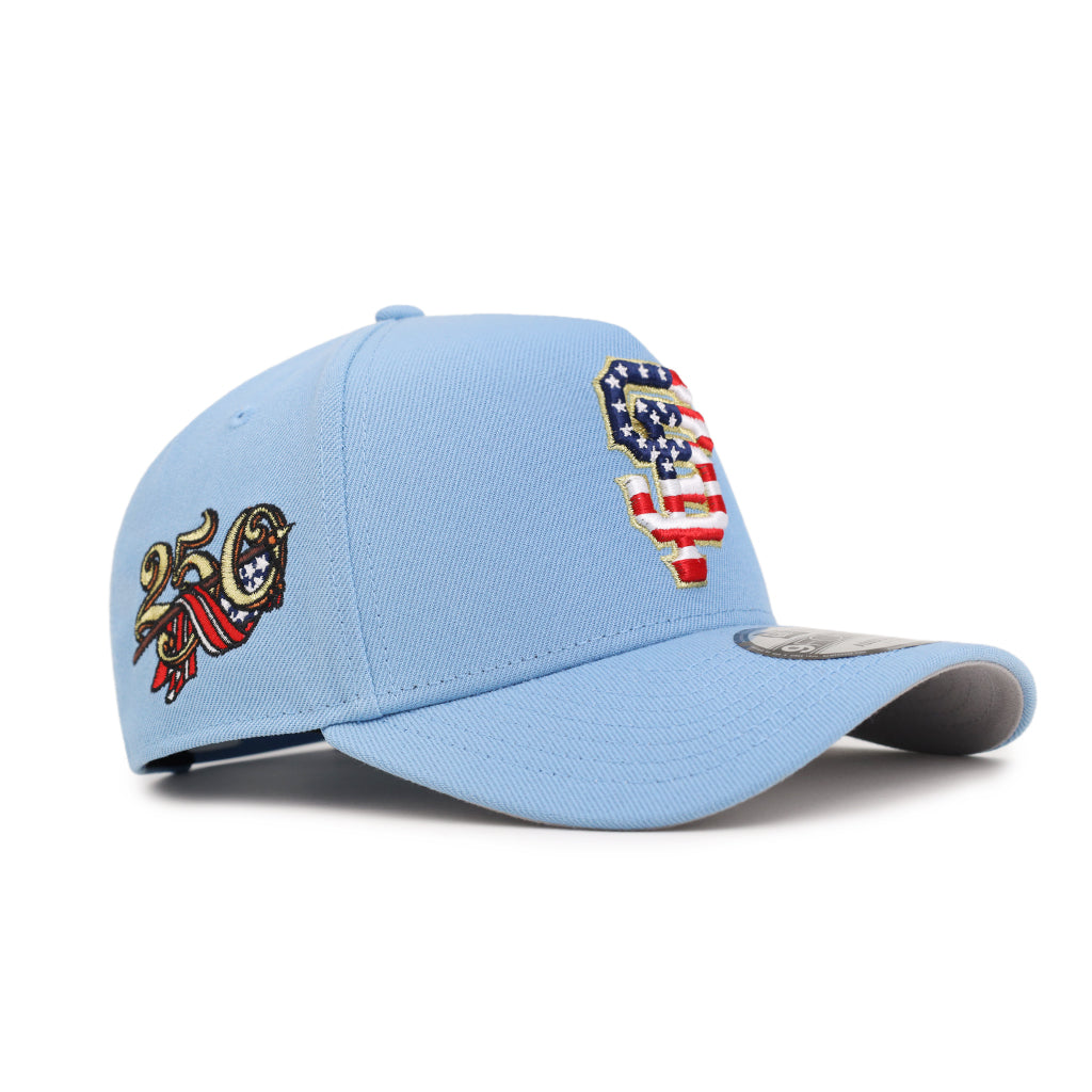 San Francisco Giants Sky Blue USA 250th Anniversary SP 9Forty A-Frame Snapback