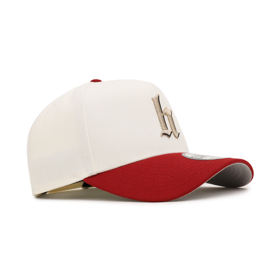 Houston Old English H Chrome Dark Red 9Forty A-Frame Snapback