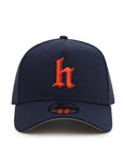 Houston Old English H Navy Orange 9Forty A-Frame Snapback