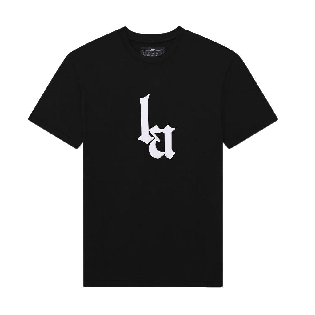 CrownMinded X Los Angeles The Standard LA Monogram Graphic Tee – Black