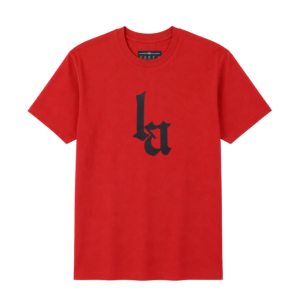 CrownMinded X Los Angeles The Standard LA Monogram Graphic Tee – Red