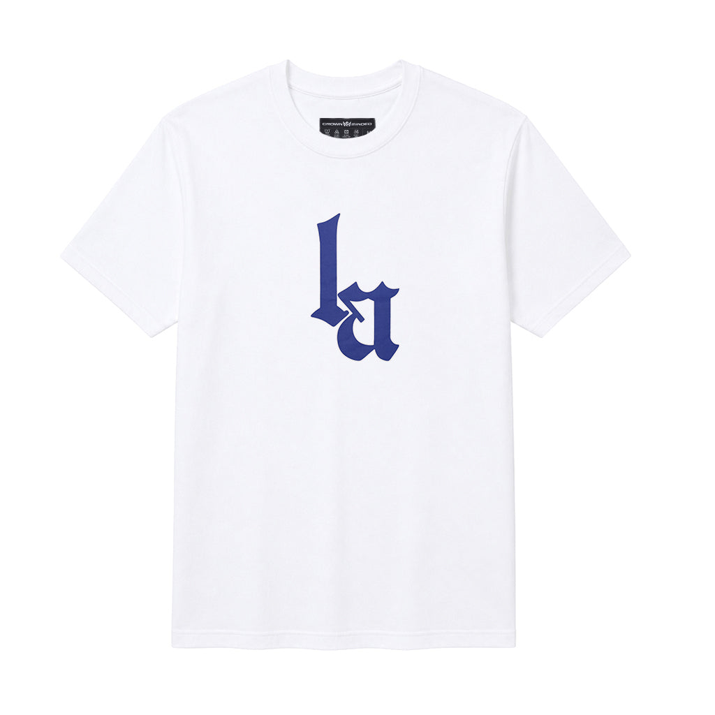 CrownMinded X Los Angeles The Standard LA Monogram Graphic Tee – White
