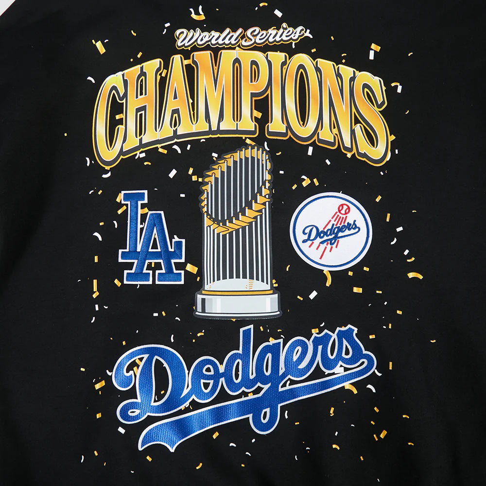 Pro Standard Los Angeles Dodgers 2025 World Series Champions Drop Shoulder Black Hoody