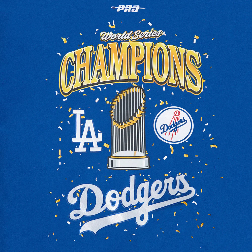Pro Standard Los Angeles Dodgers 2025 World Series Champions Drop Shoulder Blue Hoody