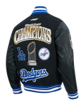Pro Standard Los Angeles Dodgers 2025 World Series Champions Black Wool Varsity Jacket