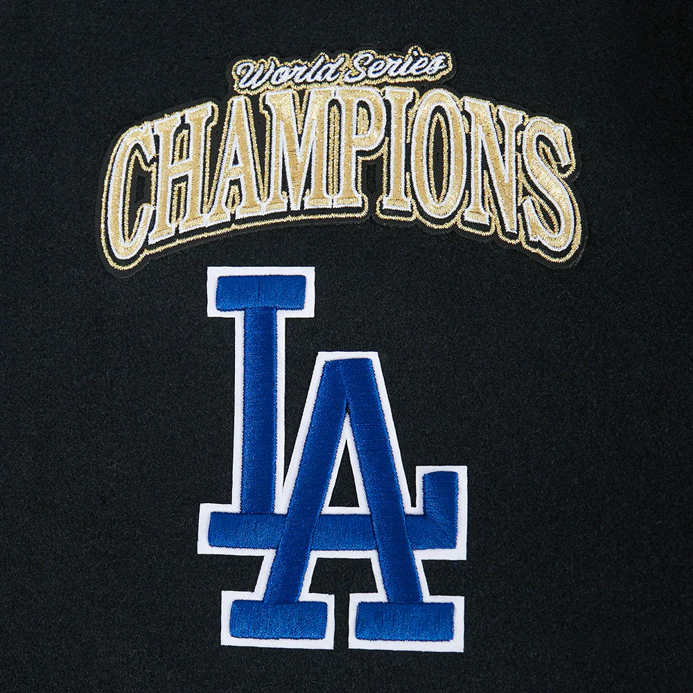 Pro Standard Los Angeles Dodgers 2025 World Series Champions Black Wool Varsity Jacket