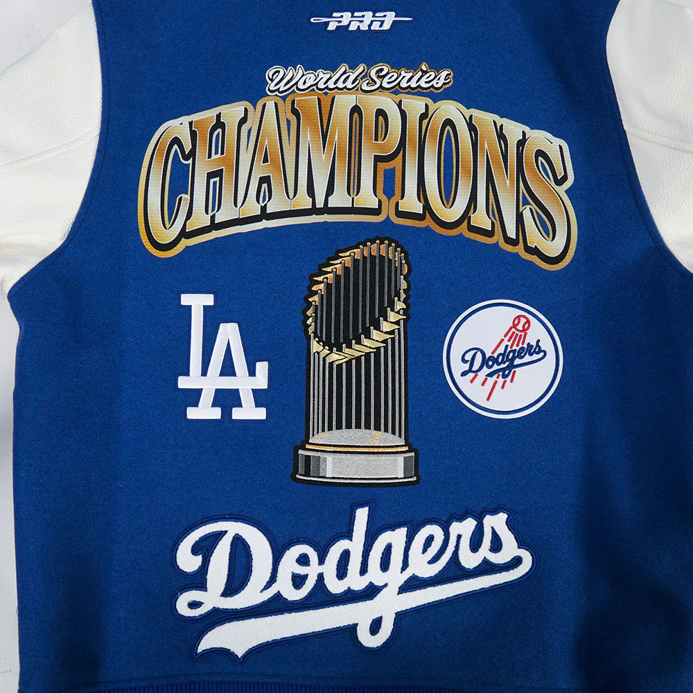 Pro Standard Los Angeles Dodgers 2025 World Series Champions Blue Wool Varsity Jacket