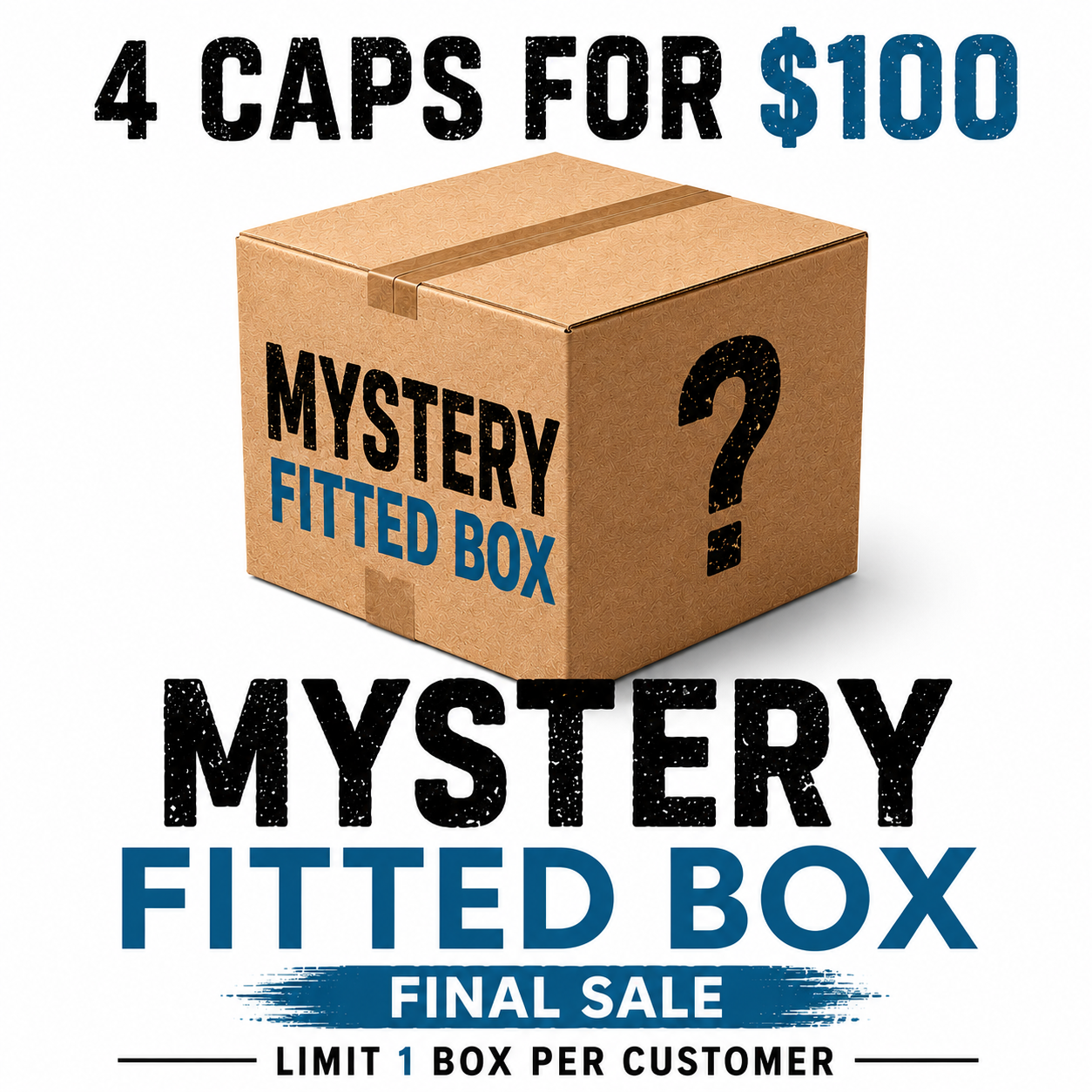 New Era 59Fifty Fitted Mystery Cap Box! [ 4 Caps For $100 ]