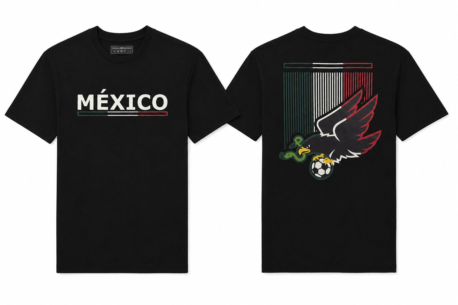 Mexico Eagle Graphic Tee – Black