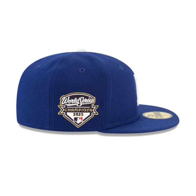 Los Angeles Dodgers 2025 World Series Champions Side Patch Team Color 59Fifty Fitted