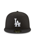 Los Angeles Dodgers Black On White 2025 World Series Champions Side Patch 59Fifty Fitted