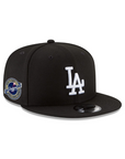 Los Angeles Dodgers Black On White Back-to-Back 2024-2025 World Series Champions Circle Side Patch 9Fifty Snapback