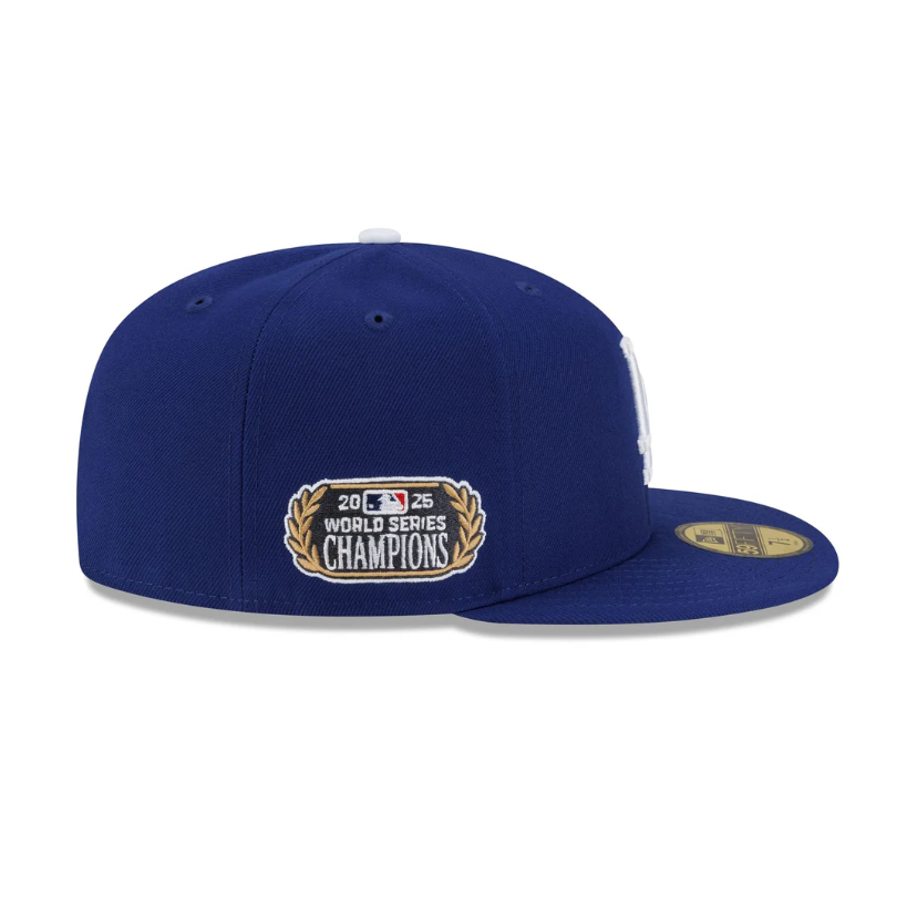 Los Angeles Dodgers 2025 World Series Champions Side Patch Team Color 59Fifty Fitted