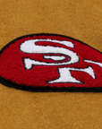 San Francisco 49ers Brown Cream Dusted Collection Varsity Full-Snap Jacket