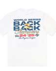 New Era Los Angeles Dodgers Back 2 Back World Series Champions Tee – White