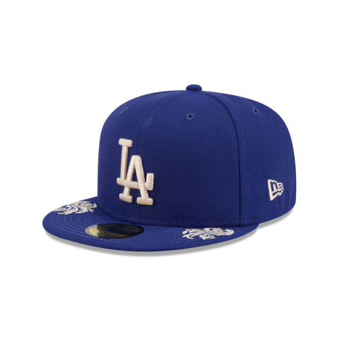 Los Angeles Dodgers Royal Wordmark Script 59Fifty Fitted