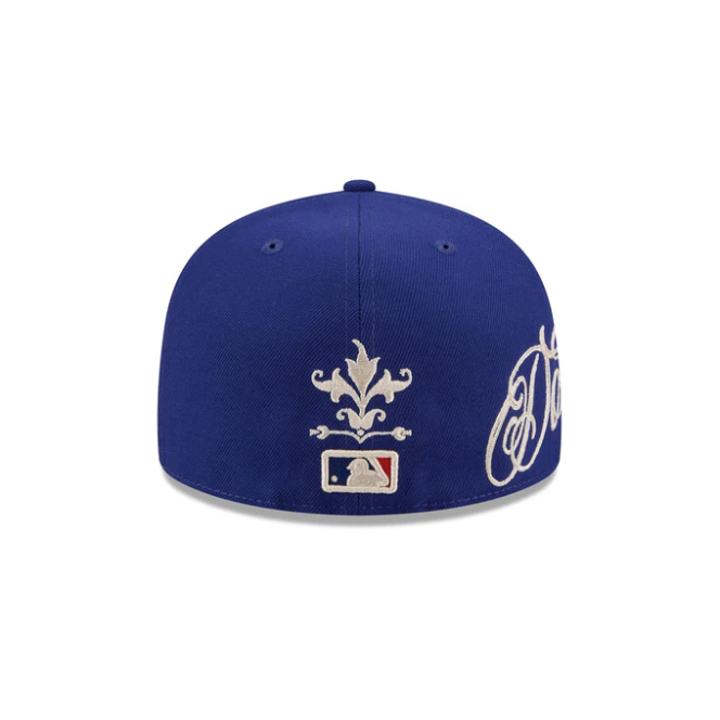 Los Angeles Dodgers Royal Wordmark Script 59Fifty Fitted